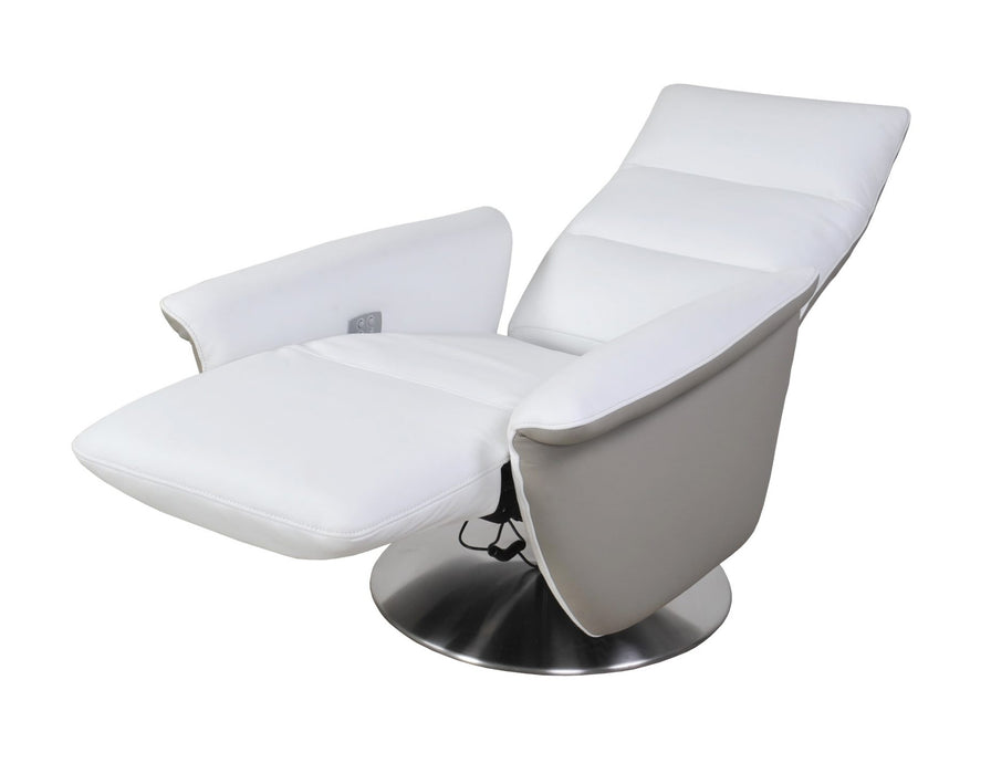 Moroni - Oslo Dual Motor Motion Full Leather Recliner in Pure White - 27939B1296