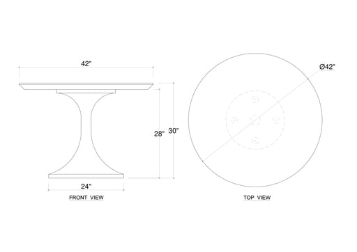 Bramble - Pierre Bistro Table in Antique French Oak - 27940AFD----- - GreatFurnitureDeal