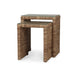Bramble - Tuscan Rush Nesting Table Set 2 w/ Tempered Glass - BR-27951 - GreatFurnitureDeal