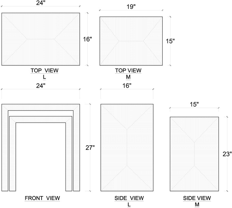 Bramble - Tuscan Rush Nesting Table Set 2 w/ Tempered Glass - BR-27951 - GreatFurnitureDeal