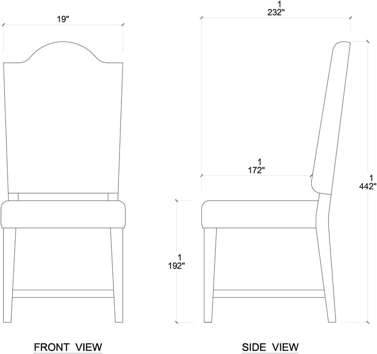 Bramble - Lorient Dining Chair In Straw Wash w/ Arctic White Performance Fabric -Set of 2- 27954STWSF204---- - GreatFurnitureDeal