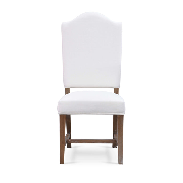 Bramble - Lorient Dining Chair In Straw Wash w/ Arctic White Performance Fabric -Set of 2- 27954STWSF204---- - GreatFurnitureDeal