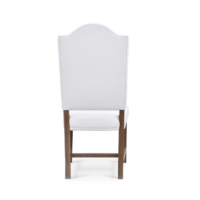 Bramble - Lorient Dining Chair In Straw Wash w/ Arctic White Performance Fabric -Set of 2- BR-27954STWSF204----