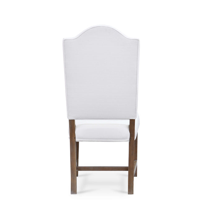 Bramble - Lorient Dining Chair In Straw Wash w/ Arctic White Performance Fabric -Set of 2- 27954STWSF204---- - GreatFurnitureDeal