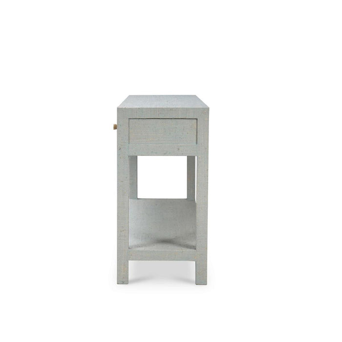 Bramble - Kagu Console Table Wrapped in Pale Blue Washed Raffia - 27969RFPB-----