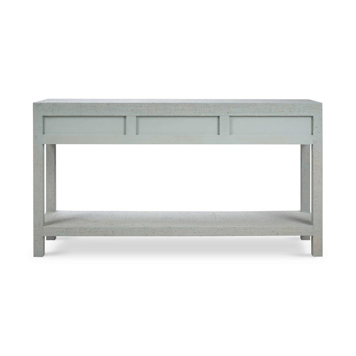 Bramble - Kagu Console Table Wrapped in Pale Blue Washed Raffia - 27969RFPB-----