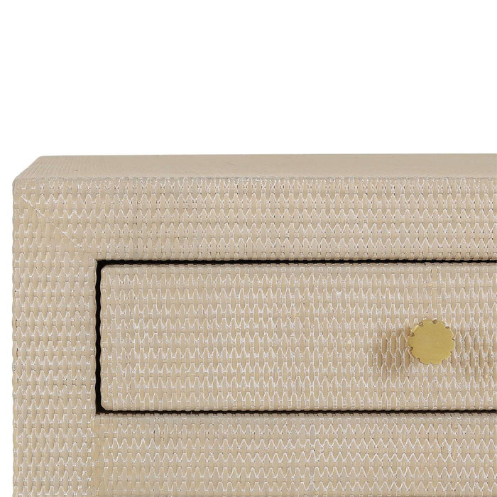 Bramble - Kagu End Table Wrapped in Sandbar Rattan - 27974RSNB-----