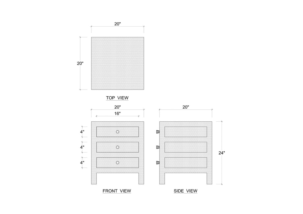 Bramble - Kagu End Table w/ Rattan - BR-27974 - GreatFurnitureDeal