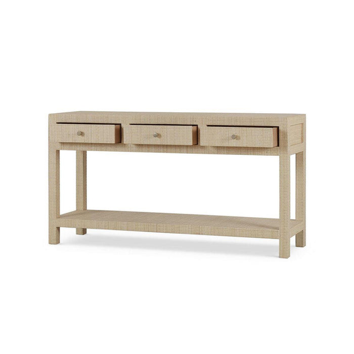 Bramble - Kagu Console Table Wrapped in Rattan Natural - 27975RNAT----- - GreatFurnitureDeal