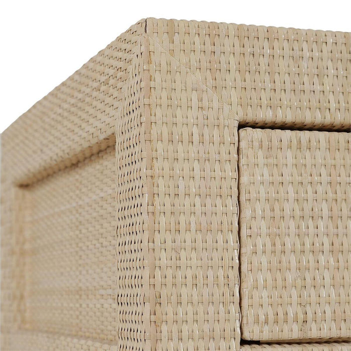 Bramble - Kagu Console Table Wrapped in Rattan Natural - 27975RNAT----- - GreatFurnitureDeal