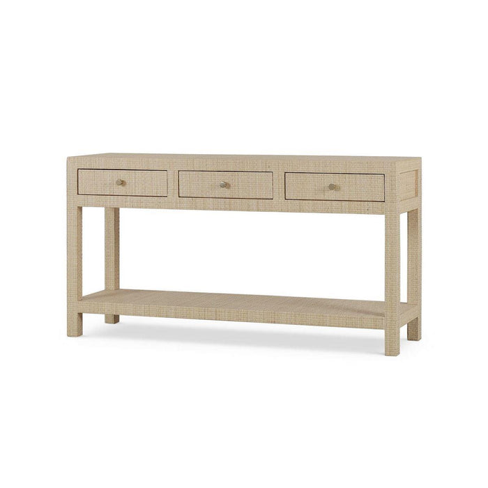 Bramble - Kagu Console Table Wrapped in Rattan Natural - 27975RNAT----- - GreatFurnitureDeal