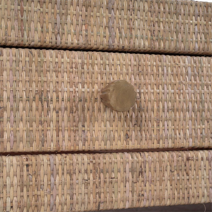 Bramble - Kagu 6 Drawer Coffee Table Wrapped in Rattan Natural - 27976RNAT-----