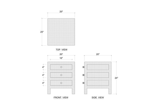 Bramble - Kagu End Table w/ Raffia - BR-27979 - GreatFurnitureDeal