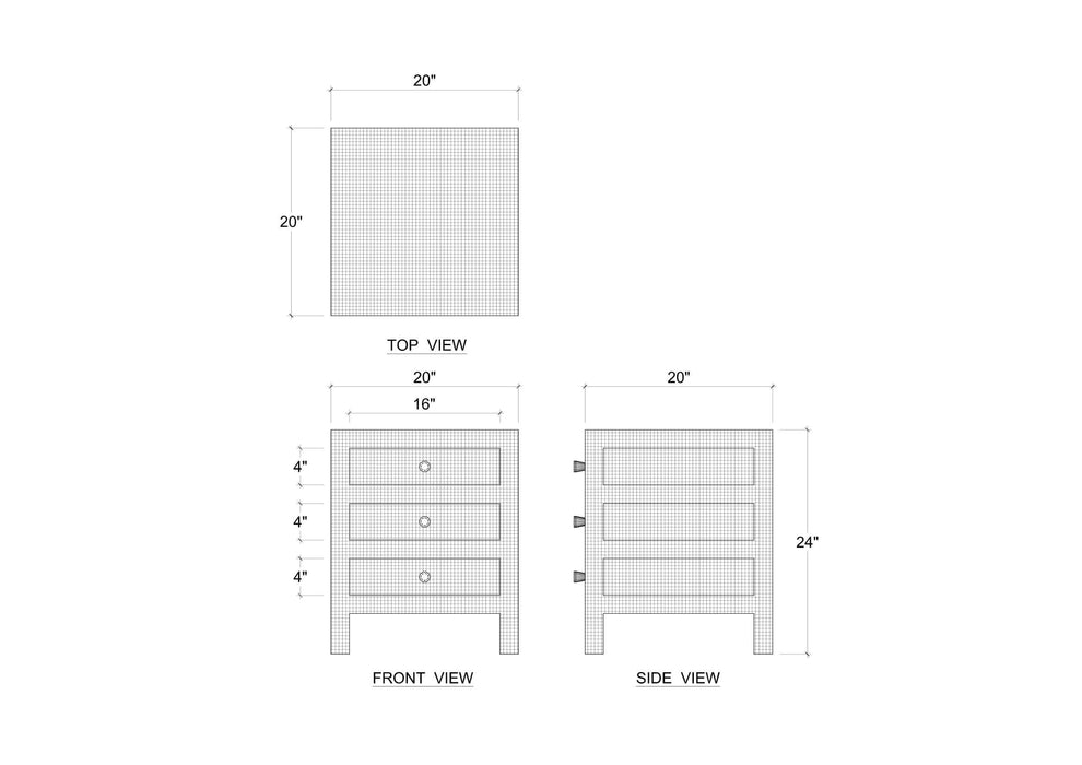 Bramble - Kagu End Table w/ Raffia - BR-27979 - GreatFurnitureDeal