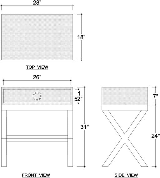 Bramble - Renoir Raffia Bedside in Raffia Green Smoke, Fruit Wood - US-WS-27981RFGS-FRW--- - GreatFurnitureDeal