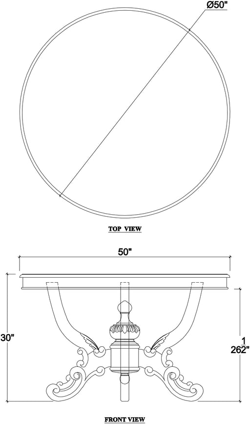 Bramble - Mandolin Dining Table w/ Solid Hardwood Top - BR-27988 - GreatFurnitureDeal