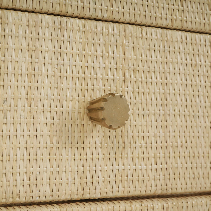 Bramble - Kagu 2 Doors Sideboard Wrapped in Natural Rattan w/ True White Interior - 27996RNAT-TRW--- - GreatFurnitureDeal