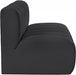 Meridian Furniture - Arc Vegan Leather Modular Sofa in Black - 101Black-S2A - GreatFurnitureDeal