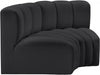 Meridian Furniture - Arc Vegan Leather Modular Sofa in Black - 101Black-S2B - GreatFurnitureDeal