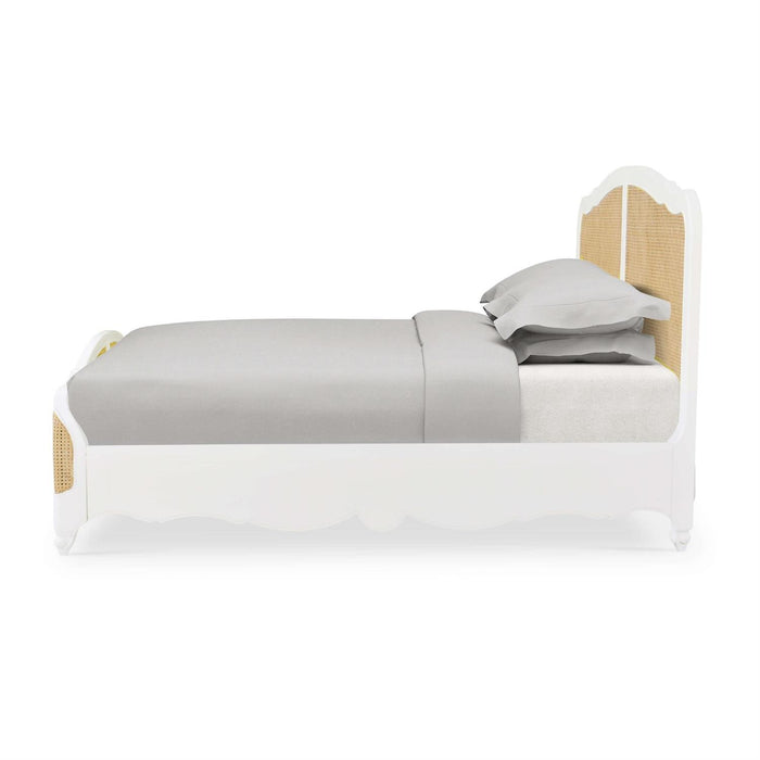 Bramble - Covington King Bed in Architectural White w/ Rattan Natural - 28025HRW-RNAT--LDT