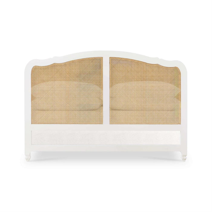 Bramble - Covington King Bed in Architectural White w/ Rattan Natural - 28025HRW-RNAT--LDT