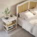 Bramble - Covington King Bed in Architectural White w/ Rattan Natural - 28025HRW-RNAT--LDT - GreatFurnitureDeal
