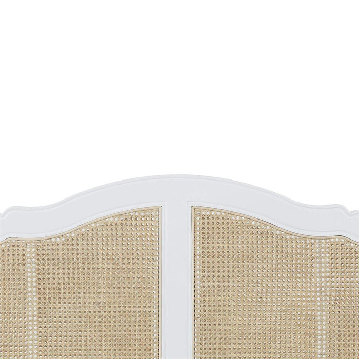 Bramble - Covington Queen Bed in Architectural White w/ Rattan Natural - 28026HRW-RNAT--LDT - GreatFurnitureDeal