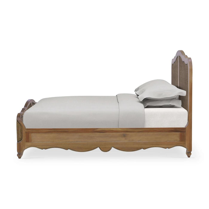 Bramble - Covington Queen Bed in Straw Wash w/ Rattan Glaze - 28026STW-RGZE---