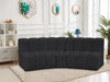 Meridian Furniture - Arc Vegan Leather 3 Piece Sectional in Black - 101Black-S3B - GreatFurnitureDeal