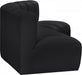 Meridian Furniture - Arc Vegan Leather 3 Piece Sectional in Black - 101Black-S3B - GreatFurnitureDeal