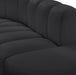 Meridian Furniture - Arc Vegan Leather 4 Piece Sectional in Black - 101Black-S4D - GreatFurnitureDeal