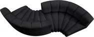 Meridian Furniture - Arc Vegan Leather 4 Piece Sectional in Black - 101Black-S4F - GreatFurnitureDeal