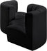 Meridian Furniture - Arc Vegan Leather 4 Piece Sectional in Black - 101Black-S4F - GreatFurnitureDeal