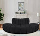 Meridian Furniture - Arc Vegan Leather 4 Piece Sectional in Black - 101Black-S4G - GreatFurnitureDeal