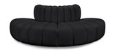 Meridian Furniture - Arc Vegan Leather 4 Piece Sectional in Black - 101Black-S4G - GreatFurnitureDeal