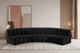 Meridian Furniture - Arc Vegan Leather 5 Piece Sectional in Black - 101Black-S5A - GreatFurnitureDeal