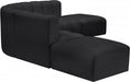 Meridian Furniture - Arc Vegan Leather 6 Piece Sectional in Black - 101Black-S6C - GreatFurnitureDeal