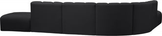 Meridian Furniture - Arc Vegan Leather 7 Piece Sectional in Black - 101Black-S7A - GreatFurnitureDeal