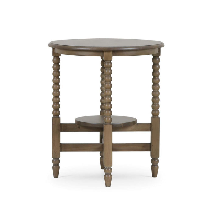 Bramble - Cholet Round Side Table in Straw Wash - 28047STW----- - GreatFurnitureDeal
