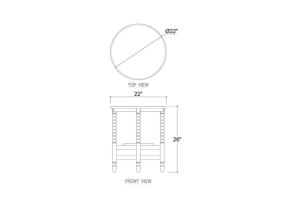 Bramble - Cholet Round Side Table - BR-28047 - GreatFurnitureDeal