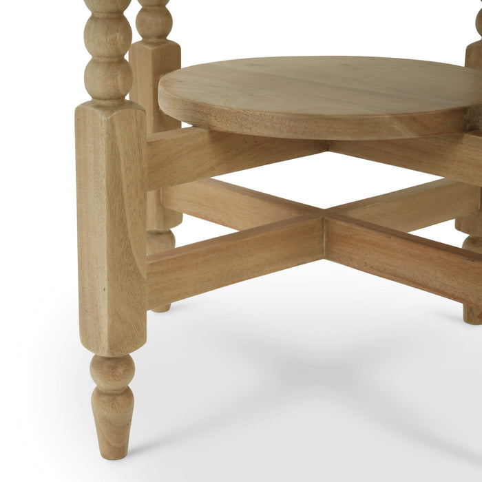 Bramble - Cholet Round Side Table in Fruitwood - 28047FRW----- - GreatFurnitureDeal