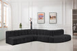 Meridian Furniture - Arc Vegan Leather 7 Piece Sectional in Black - 101Black-S7C - GreatFurnitureDeal