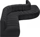 Meridian Furniture - Arc Vegan Leather 7 Piece Sectional in Black - 101Black-S7C - GreatFurnitureDeal