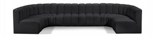 Meridian Furniture - Arc Vegan Leather 8 Piece Sectional in Black - 101Black-S8A - GreatFurnitureDeal