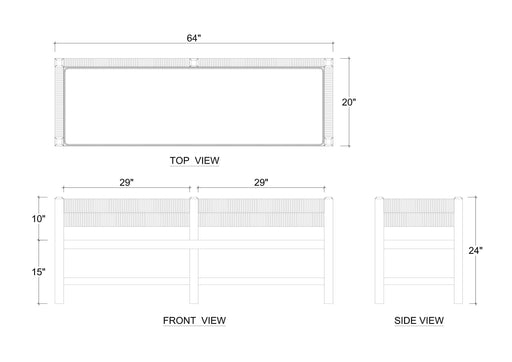Bramble - Hunter Bench w/ Cushion - BR-28049 - GreatFurnitureDeal