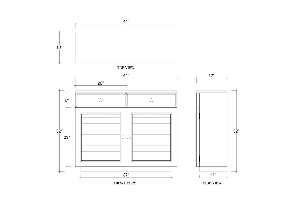 Bramble - Oxford Shutter 2 Door Cabinet - BR-28050 - GreatFurnitureDeal