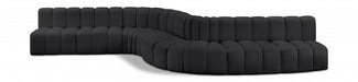 Meridian Furniture - Arc Vegan Leather 8 Piece Sectional in Black - 101Black-S8C - GreatFurnitureDeal