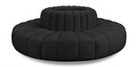 Meridian Furniture - Arc Vegan Leather 8 Piece Sectional in Black - 101Black-S8D - GreatFurnitureDeal