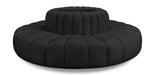 Meridian Furniture - Arc Vegan Leather 8 Piece Sectional in Black - 101Black-S8D - GreatFurnitureDeal