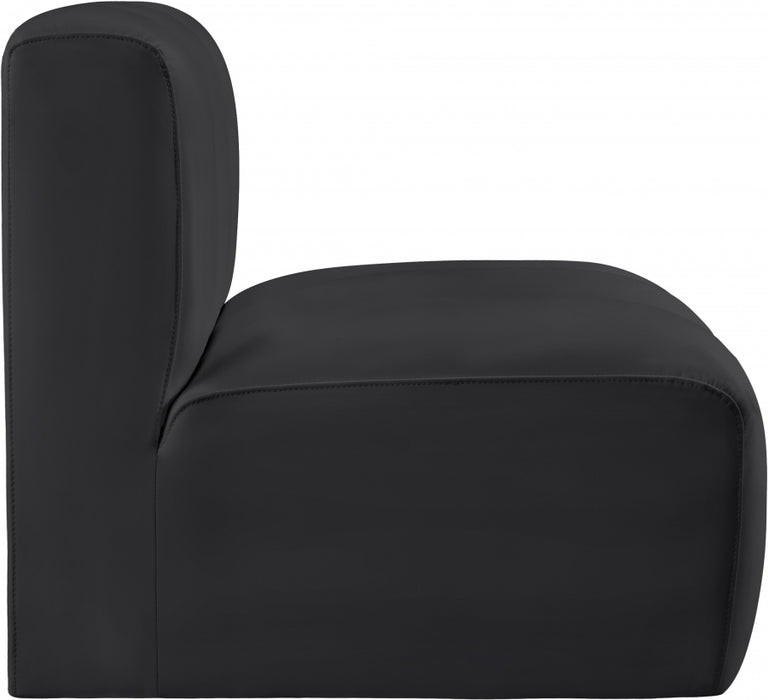 Meridian Furniture - Arc Vegan Leather Modular Chair in Black - 101Black-ST - GreatFurnitureDeal